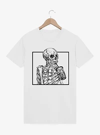 Skeleton Drinking Life Cup T-Shirt