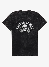 Bone To Be Wild Skeleton Mineral Wash T-Shirt