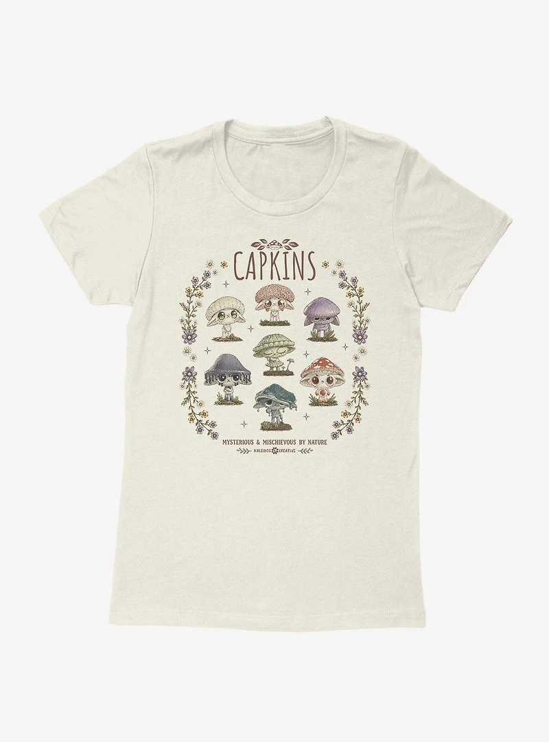 Kaleidos Creative Capkins Mysterious & Mischevious By Nature Womens T-Shirt