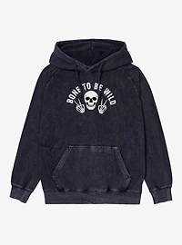 Bone To Be Wild Skeleton Mineral Wash Hoodie