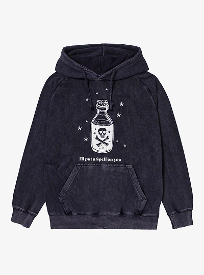 Put A Spell On You Potion Bottle Mineral Wash Hoodie