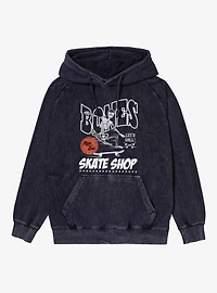 Bones Lets Roll Till You Die Skate Shop Mineral Wash Hoodie