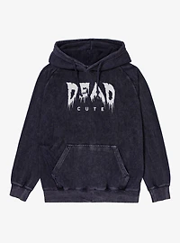 Dead Cute Dripping Letters Mineral Wash Hoodie