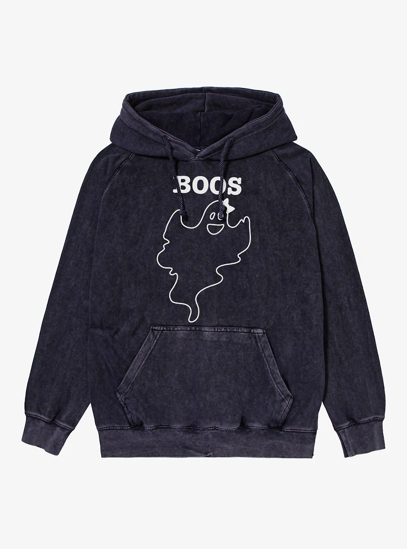 Boos Smiling Ghost Mineral Wash Hoodie