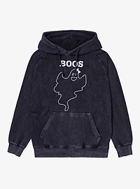 Boos Smiling Ghost Mineral Wash Hoodie