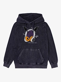Stream Starting Soon Headphones Bat Spider Mineral Wash Hoodie