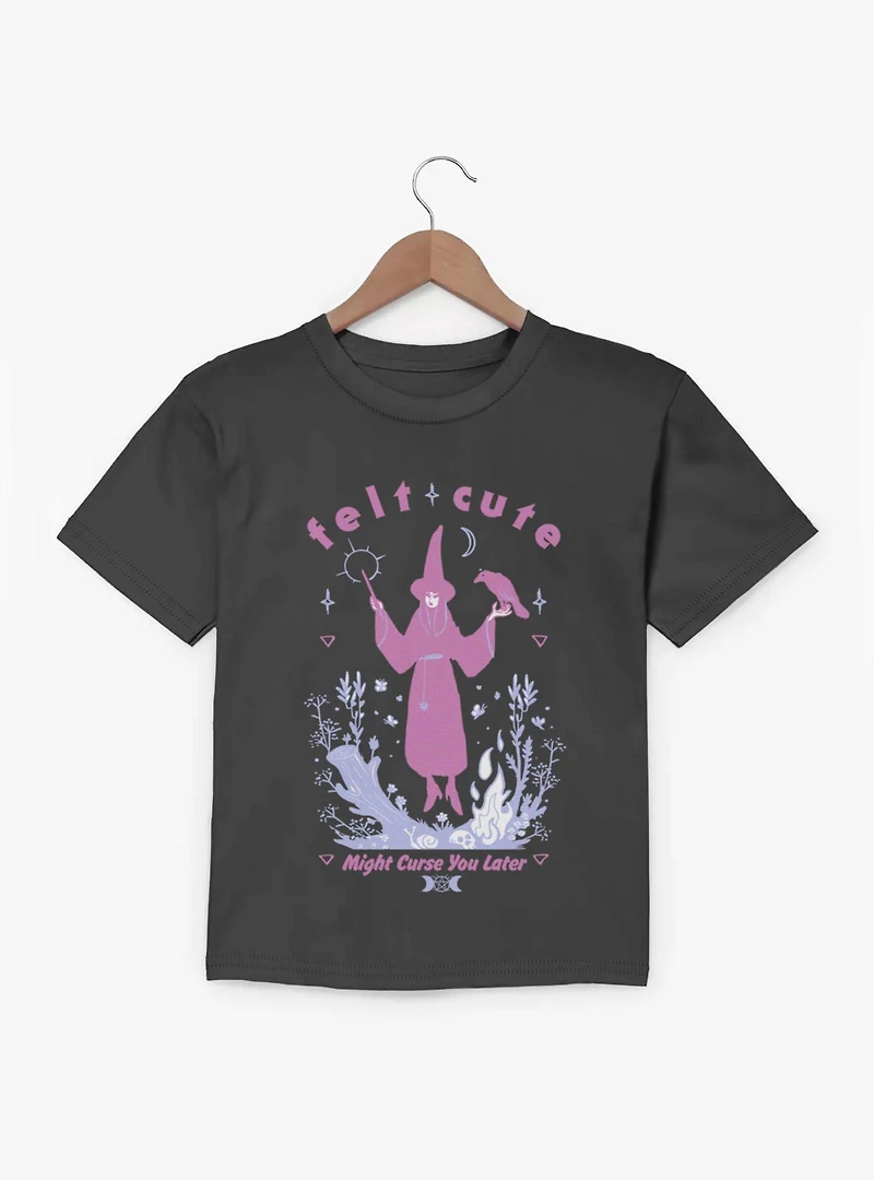Felt Cute Might Curse You Later Witch Youth T-Shirt