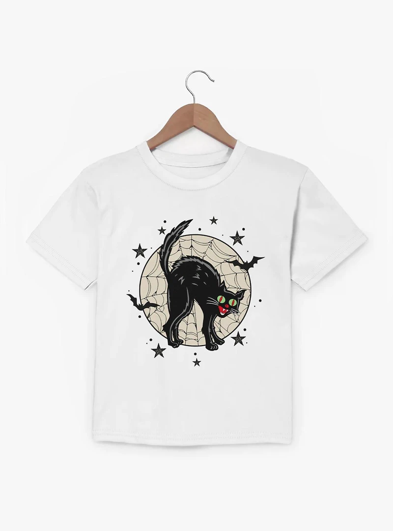 Black Cat Web Illustration Youth T-Shirt