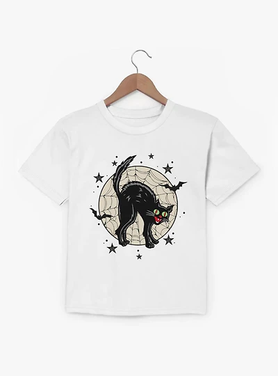 Black Cat Web Illustration Youth T-Shirt