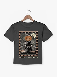 Happy Halloween Pumpkin Grim Reaper Youth T-Shirt