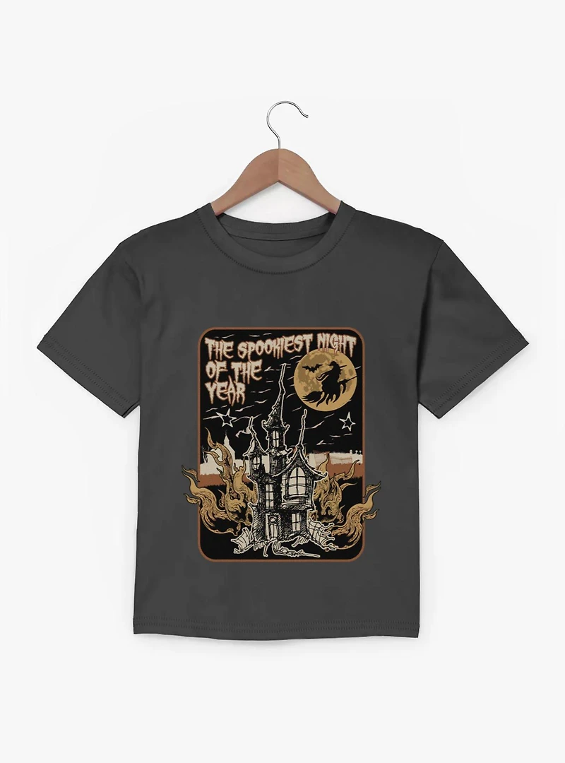 Halloween Spookiest Night Of Year Haunted House Youth T-Shirt