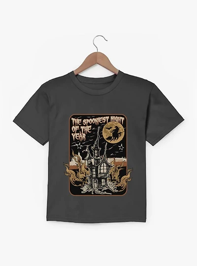 Halloween Spookiest Night Of Year Haunted House Youth T-Shirt