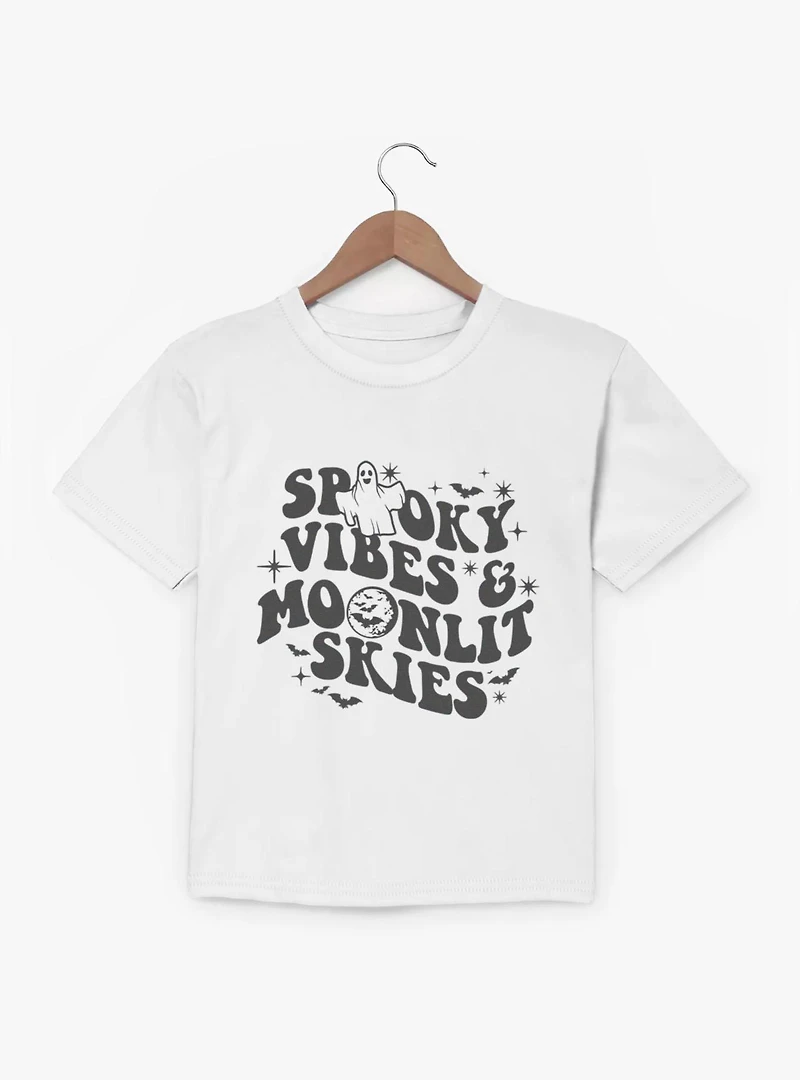 Spooky Vibes Moonlit Skies Retro Youth T-Shirt