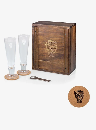 NCAA NC State Wolfpack Pilsner Beer Glass Gift Set