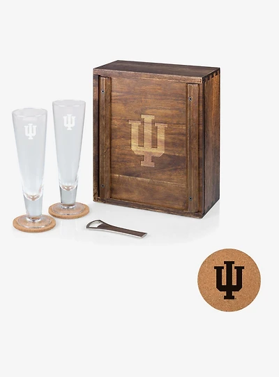 NCAA Indiana Hoosiers Pilsner Beer Glass Gift Set