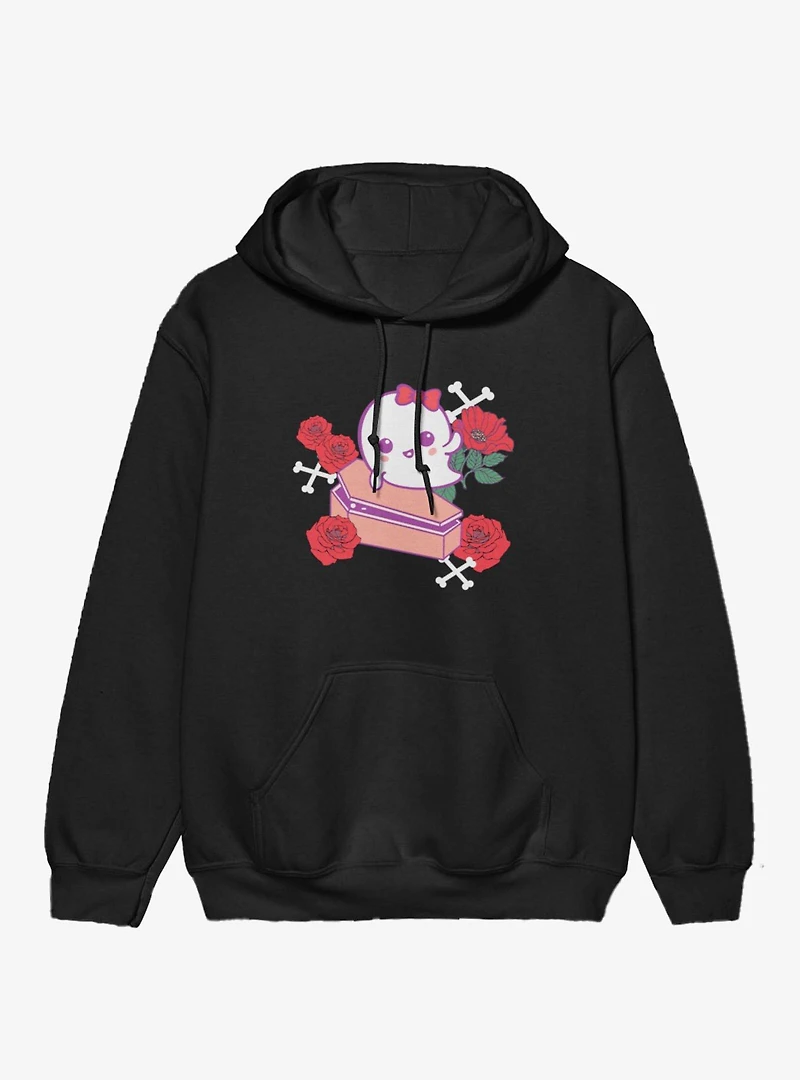 Cute Ghost Roses Coffin Cartoon Hoodie