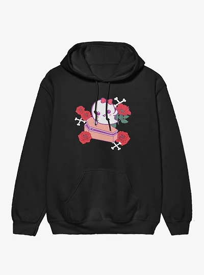 Cute Ghost Roses Coffin Cartoon Hoodie