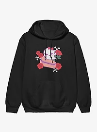 Cute Ghost Roses Coffin Cartoon Hoodie