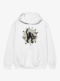Black Cat Web Illustration Hoodie