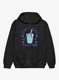 Spooky Tea Pastel Boba Cup Ghosts Skulls Bats Hoodie