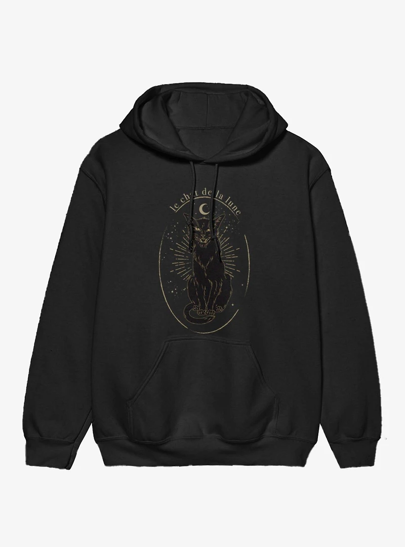 Le Chat De La Lune Black Cat Hoodie