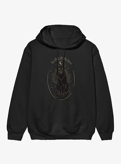 Le Chat De La Lune Black Cat Hoodie