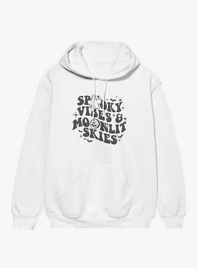 Spooky Vibes Moonlit Skies Retro Hoodie