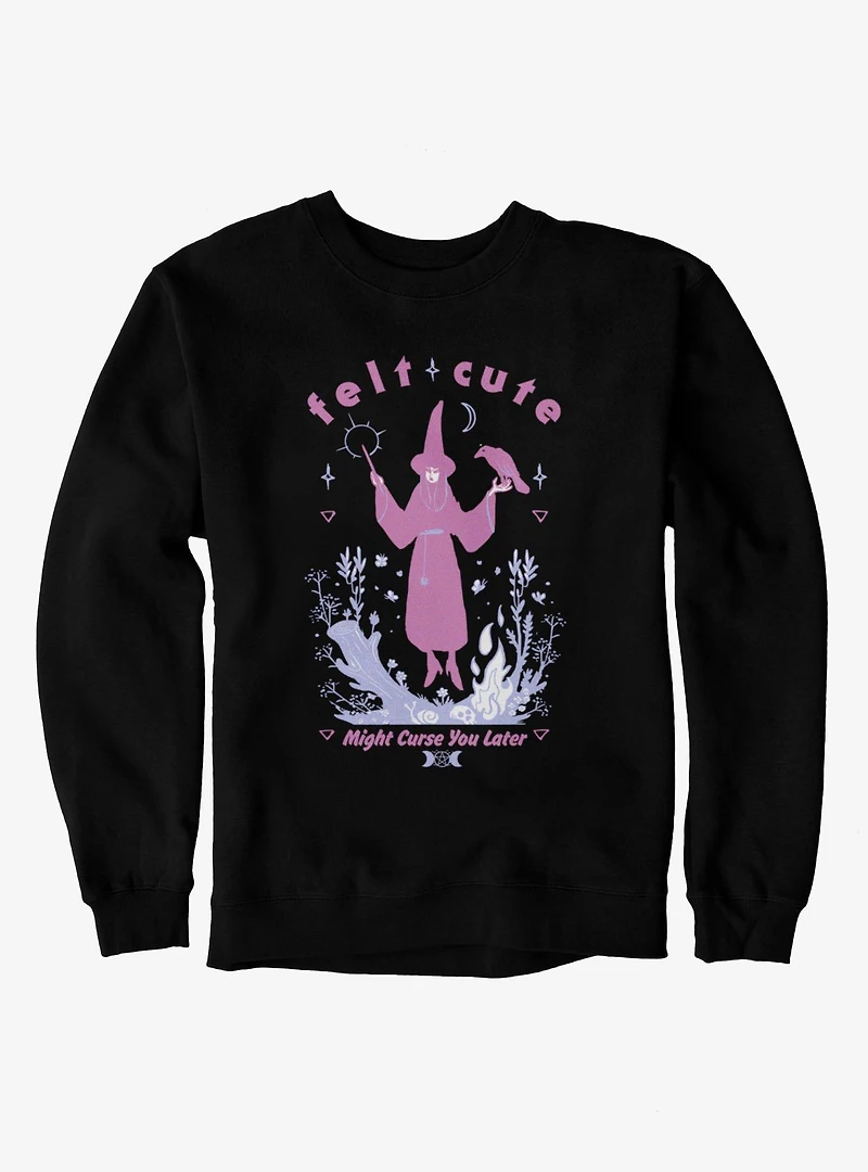 Felt Cute Might Curse You Later Witch Sweatshirt