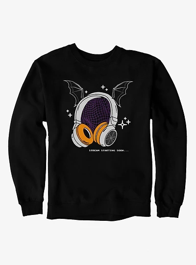 Stream Starting Soon Headphones Bat Spider Sweatshirt