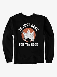Just Here For The Boos Ghost Holding Beer Circle Sweatshirt