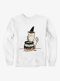 Leave Alone Potion Cat Witch Stirring Cauldron Sweatshirt