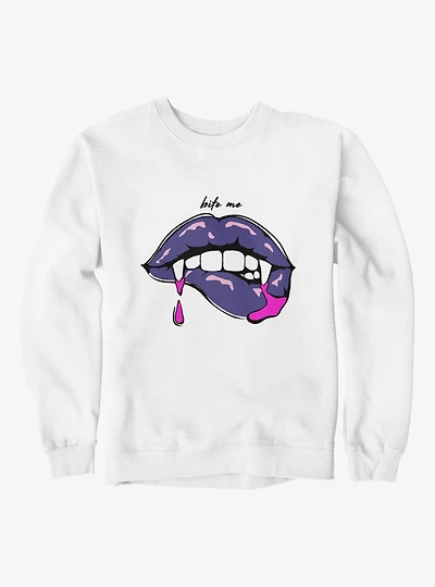 Bite Me Vampire Lips Drips Sweatshirt