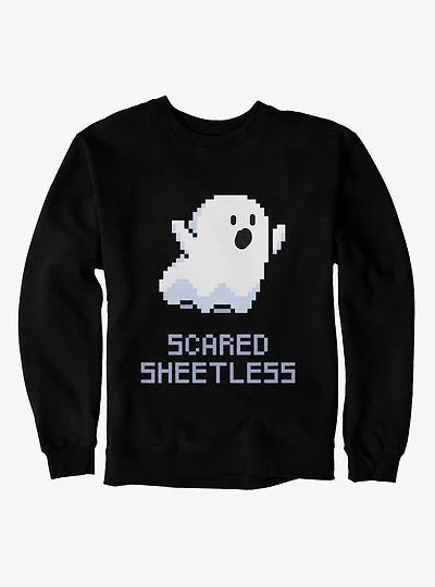 Scared Sheetless Pixel Ghost Sweatshirt