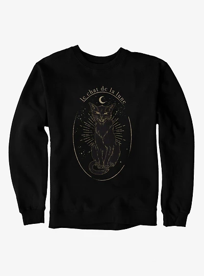 Le Chat De La Lune Black Cat Sweatshirt