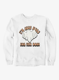 Here For The Boos Ghost Retro Sweatshirt