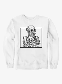 Skeleton Drinking Life Cup Sweatshirt