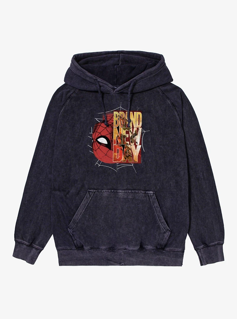 Marvel Spider-Man Brand New Day Upside Down Mineral Wash Hoodie