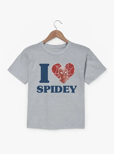 Marvel Spider-Man Brand New Day I Love Spidey Face Heart Youth T-Shirt
