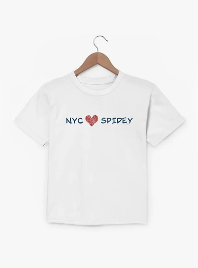 Marvel Spider-Man Brand New Day NYC Loves Spidey Heart Youth T-Shirt