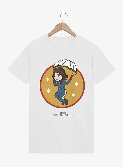 Marvel VisionQuest Parachute Landing Circle Icon T-Shirt