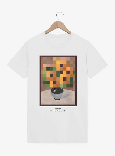 Marvel VisionQuest Pixelated Flower Pot Still Life Painting T-Shirt