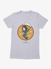 Marvel VisionQuest Parachute Landing Circle Icon Womens T-Shirt