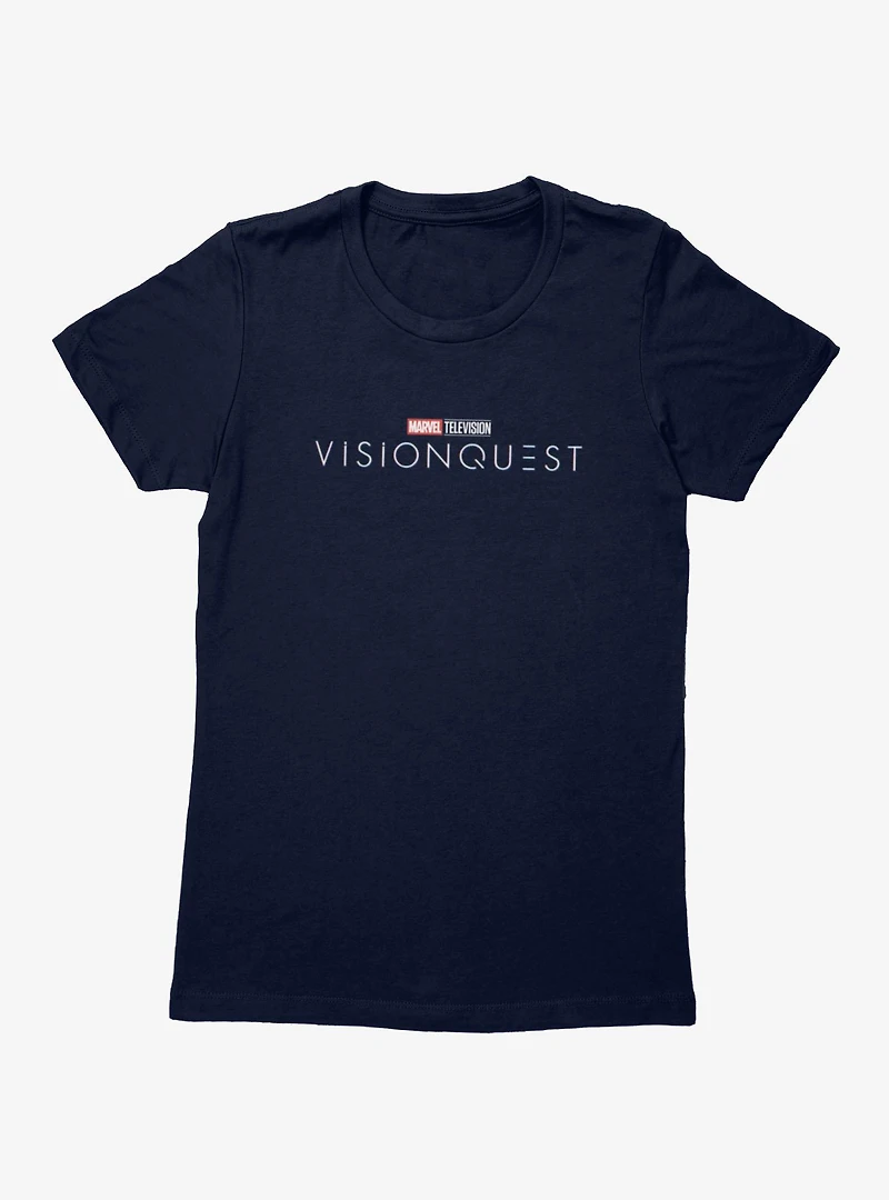 Marvel VisionQuest Show Logo White Text Womens T-Shirt