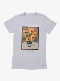 Marvel VisionQuest Pixelated Flower Pot Still Life Painting Womens T-Shirt