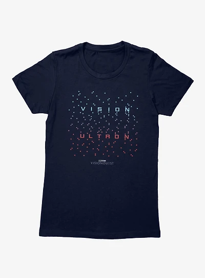 Marvel VisionQuest Ultron To Vision Pixel Data Womens T-Shirt