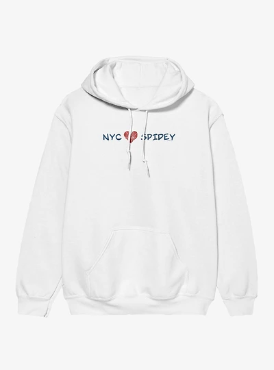 Marvel Spider-Man Brand New Day NYC Loves Spidey Heart Hoodie