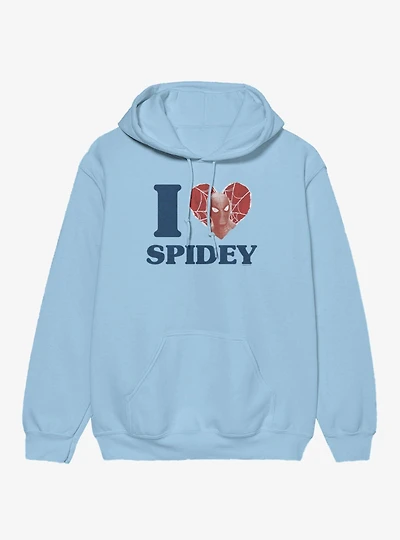 Marvel Spider-Man Brand New Day I Love Spidey Face Heart Hoodie