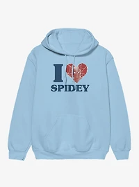 Marvel Spider-Man Brand New Day I Love Spidey Face Heart Hoodie