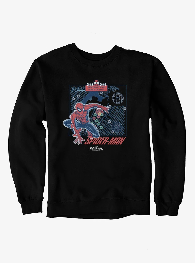 Marvel Spider-Man Brand New Day Spidey Tracker Tracked Your Area Sweatshirt