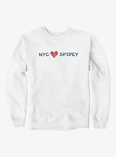Marvel Spider-Man Brand New Day NYC Loves Spidey Heart Sweatshirt
